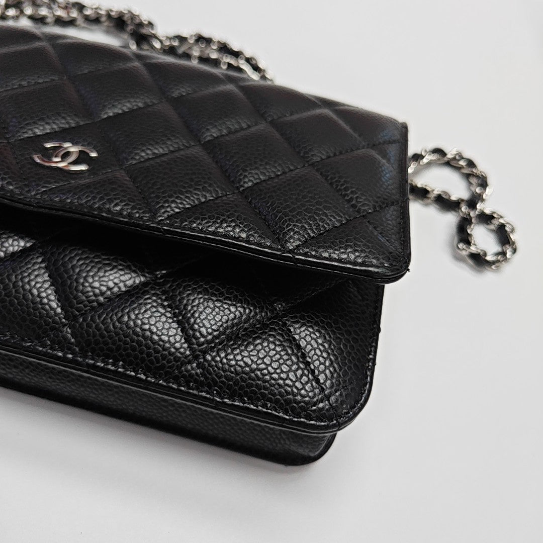 WOC Quilted Grained Calfskin Black