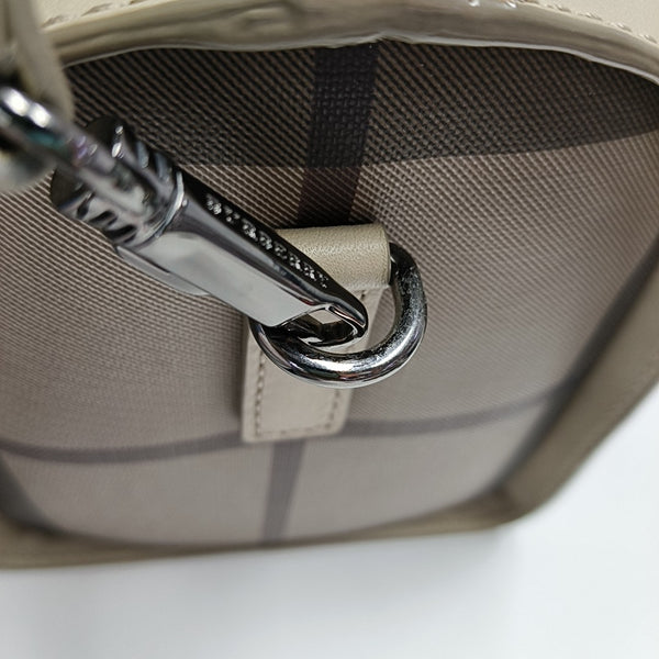Coated Canvas Shoulder Bag Gray