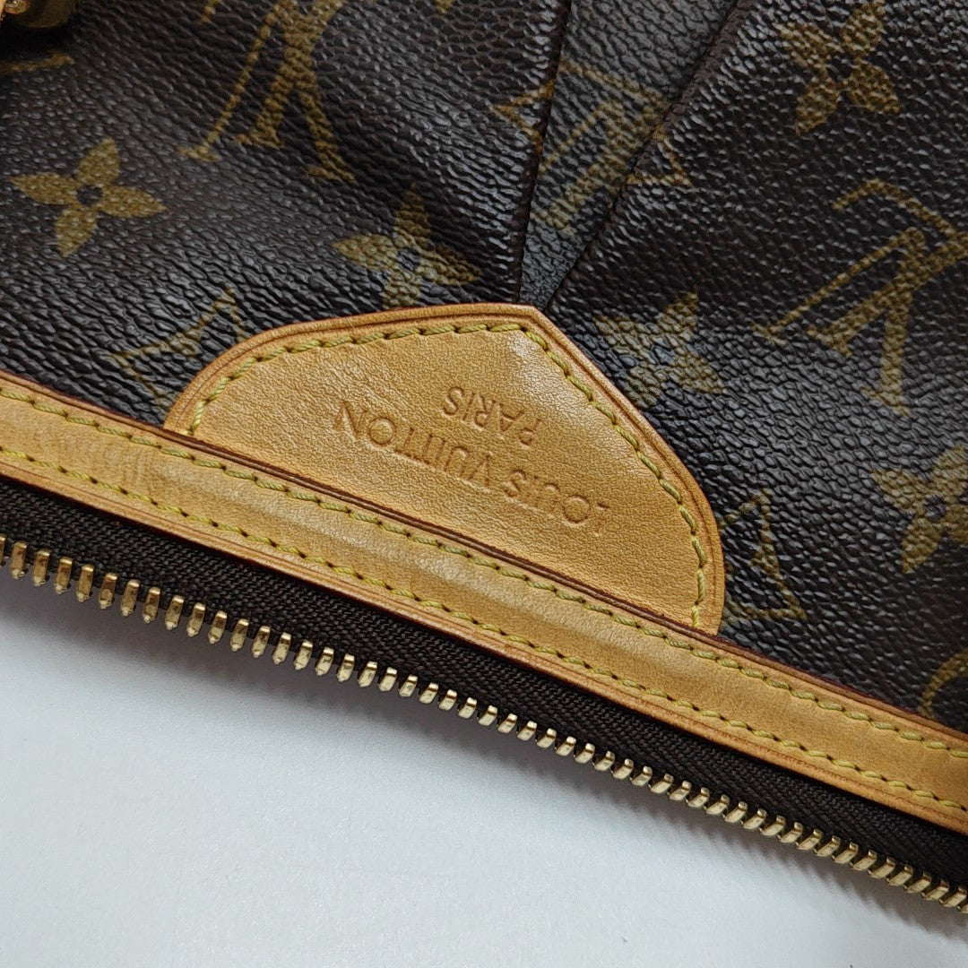 PALERMO GM Monogram Coated Canvas Brown