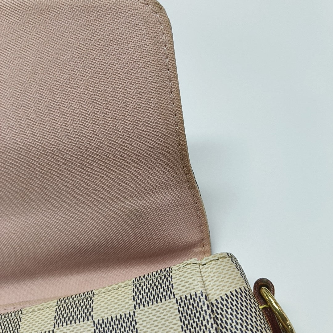 CROISETTE Damier Azur Coated Canvas White
