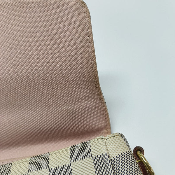 CROISETTE Damier Azur Coated Canvas White
