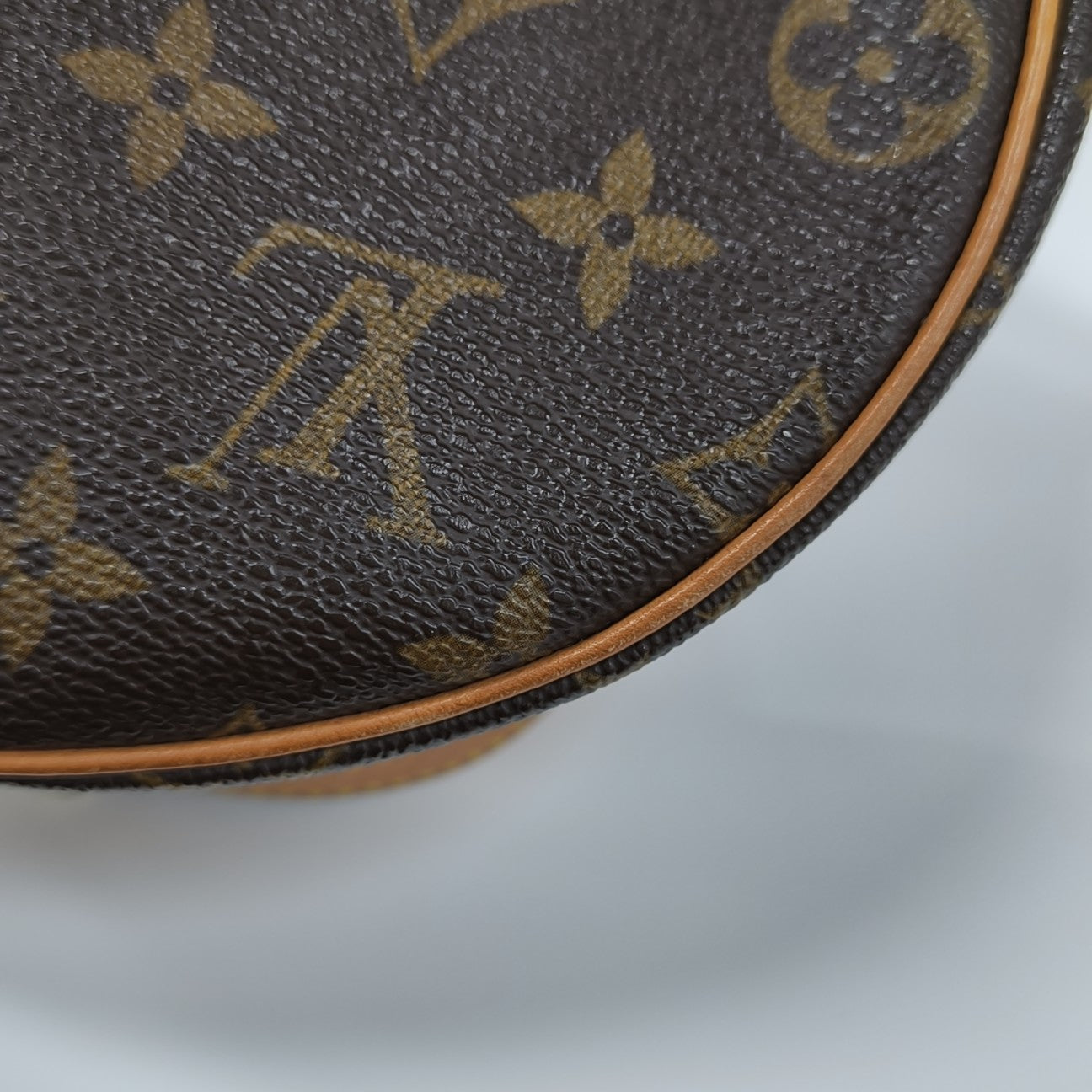 TAMBOURINE Monogram Coated Canvas Brown