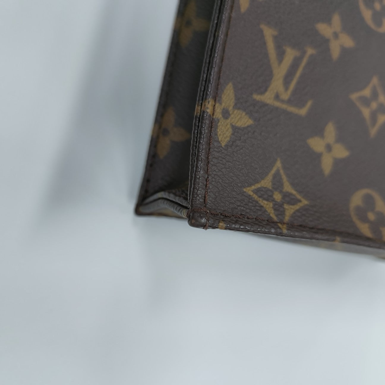 SAC PLAT Mini Monogram Coated Canvas Brown