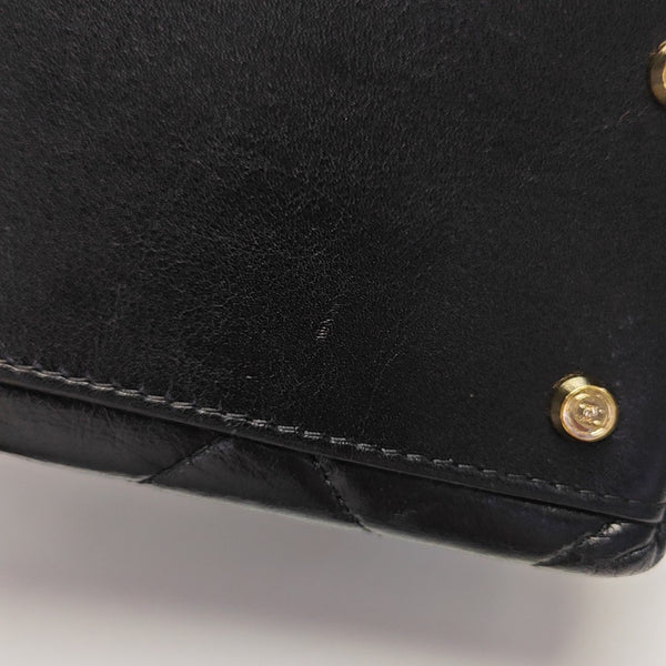 Quilted Calfskin Shoulder Bag Black
