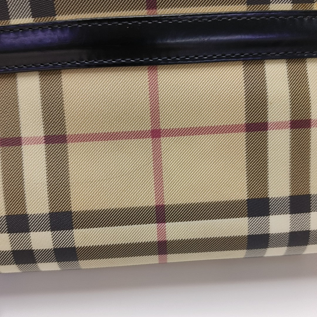 Coated Canvas Crossbody Bag Beige