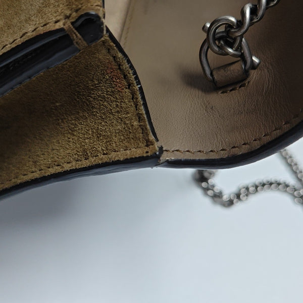 Dionysus Super Mini Monogram Coated Canvas Beige