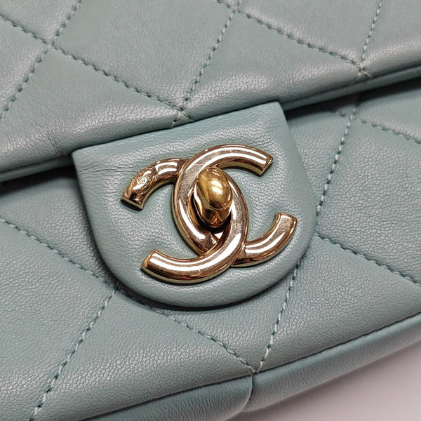 Quilted Calfskin Shoulder Bag Green