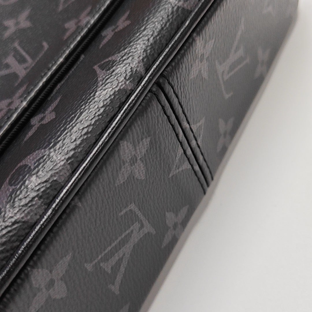 DISTRICT PM Monogram Coated Canvas Black