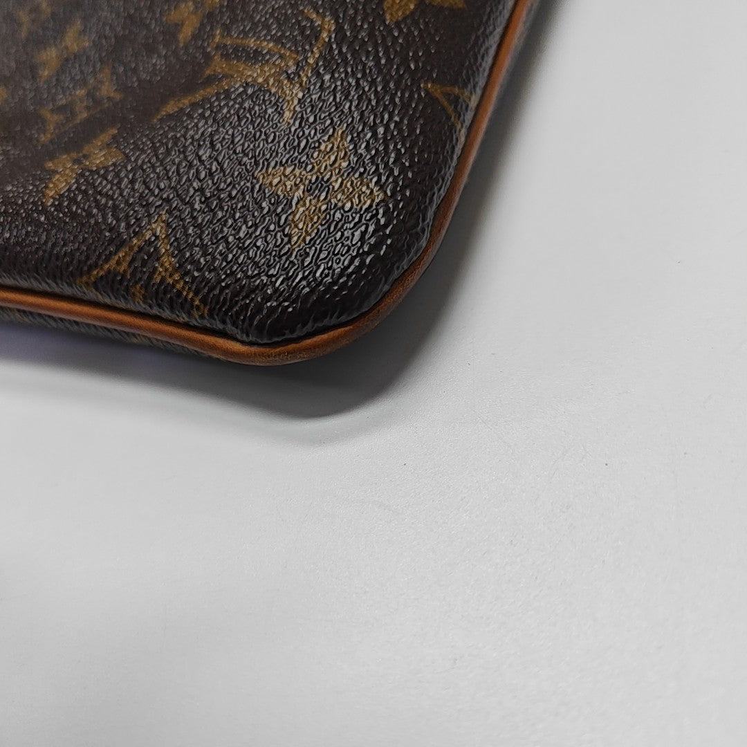 VALMY Monogram Coated Canvas Brown