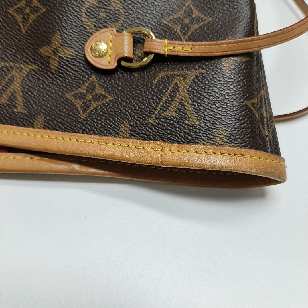 NEVERFULL MM Monogram Coated Canvas Brown
