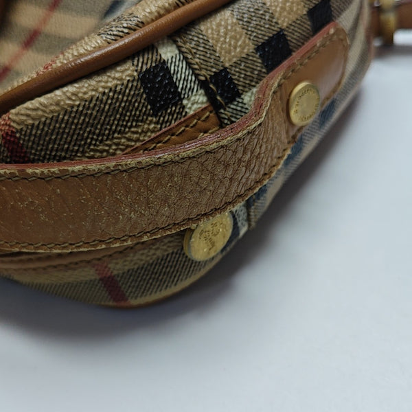 Coated Canvas Shoulder Bag Beige