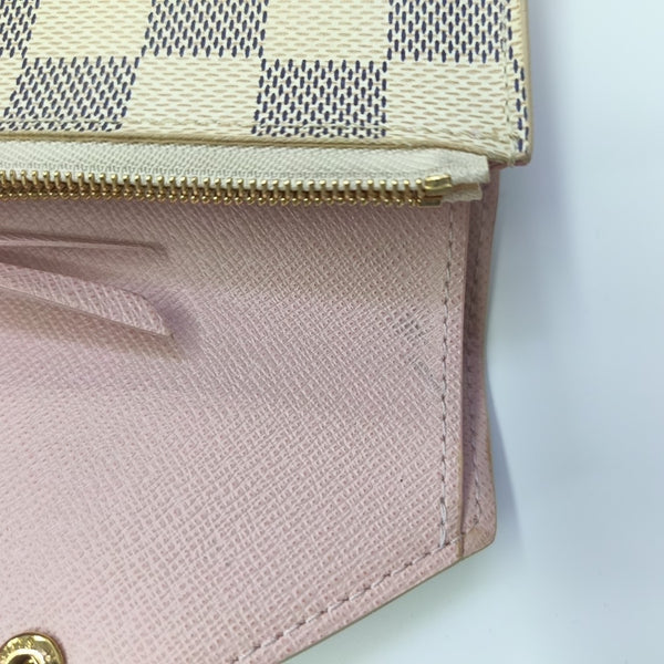 VICTORINE Damier Azur Coated Canvas White Card Holder