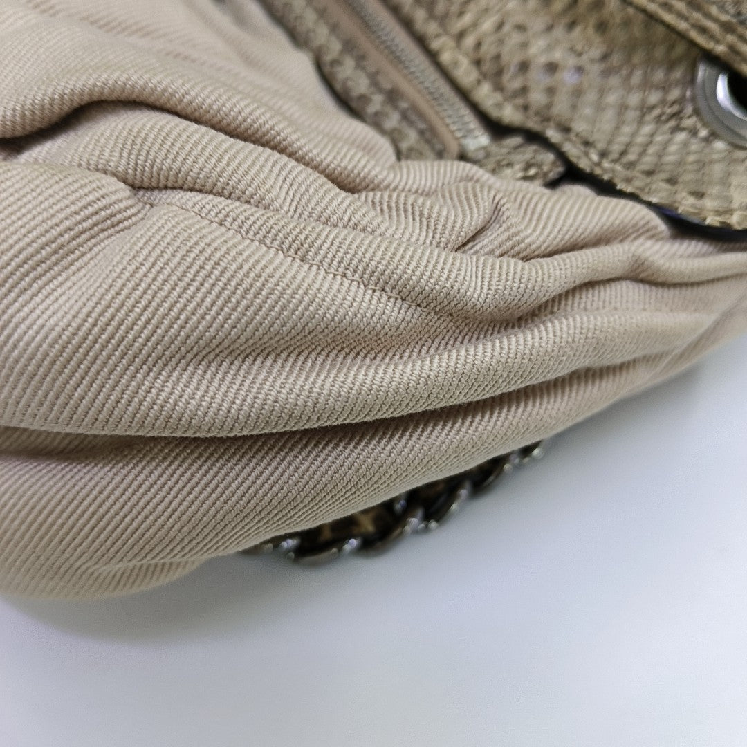 Canvas Shoulder Bag Beige
