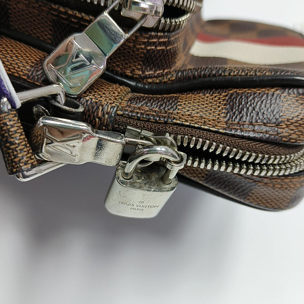 AMAZON Damier Ebene Coated Canvas Brown