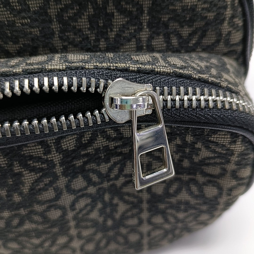 Monogram Fabric Shoulder Bag Gray