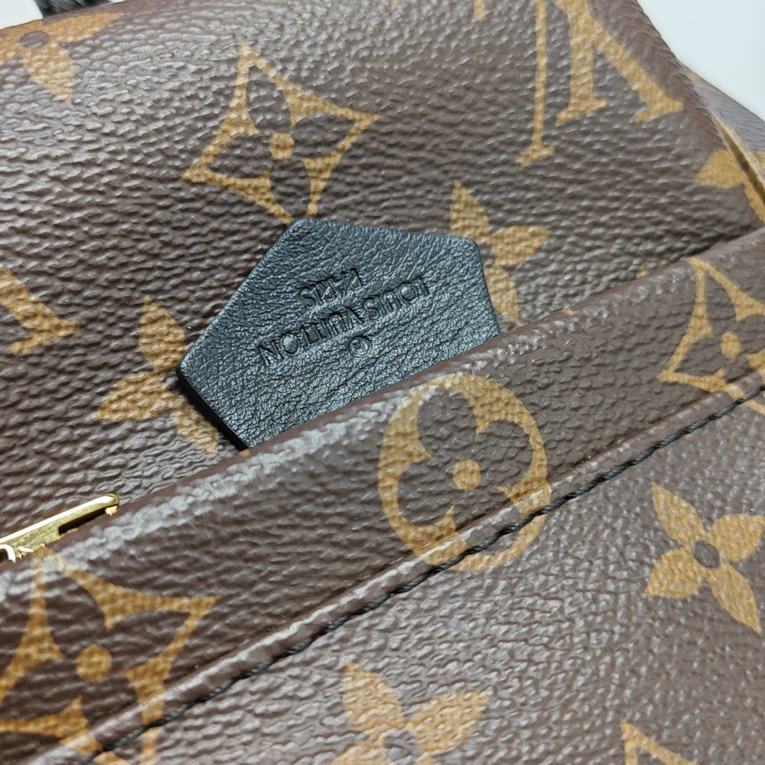 PALM SPRINGS Mini Monogram Coated Canvas Brown