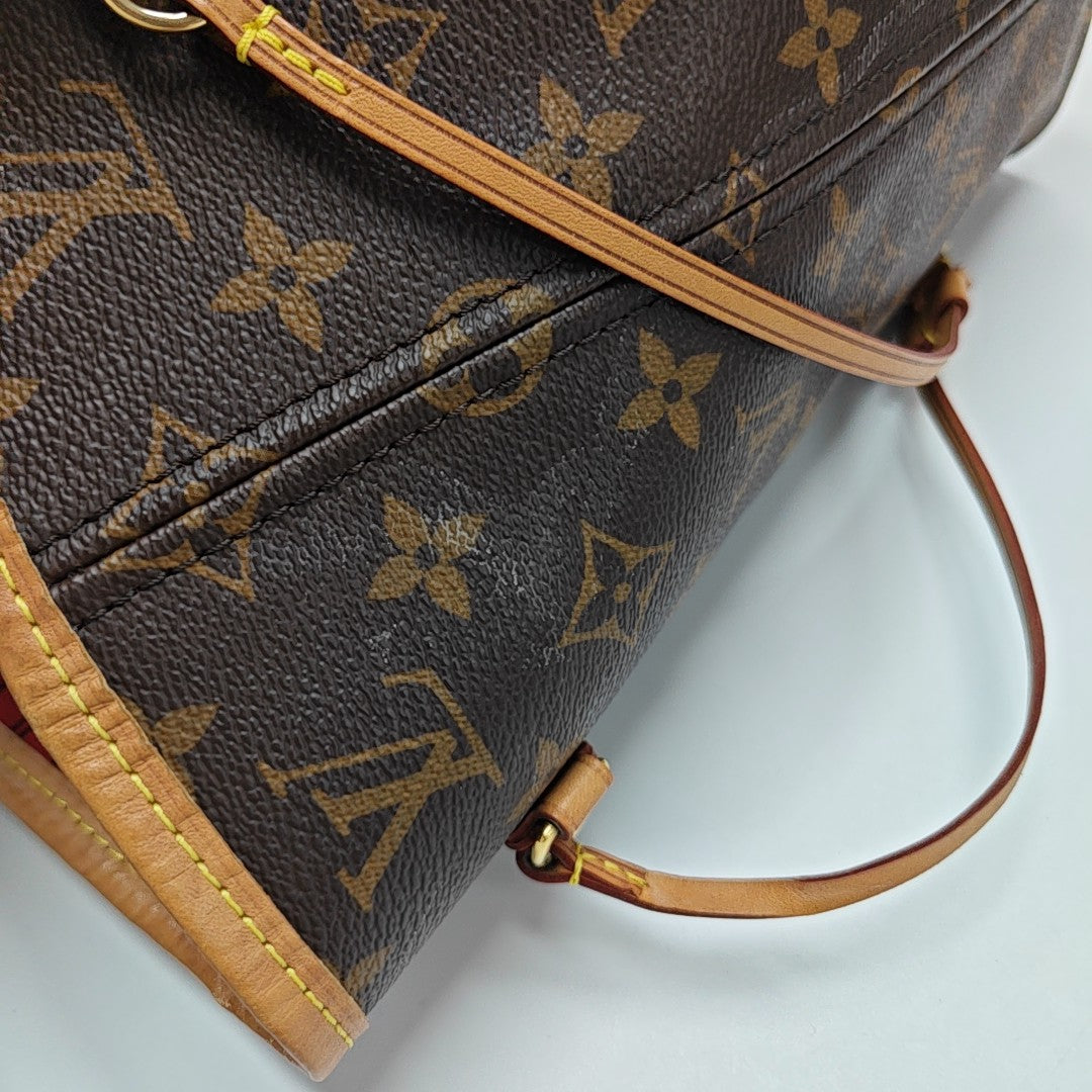 NEVERFULL MM Monogram Coated Canvas Brown