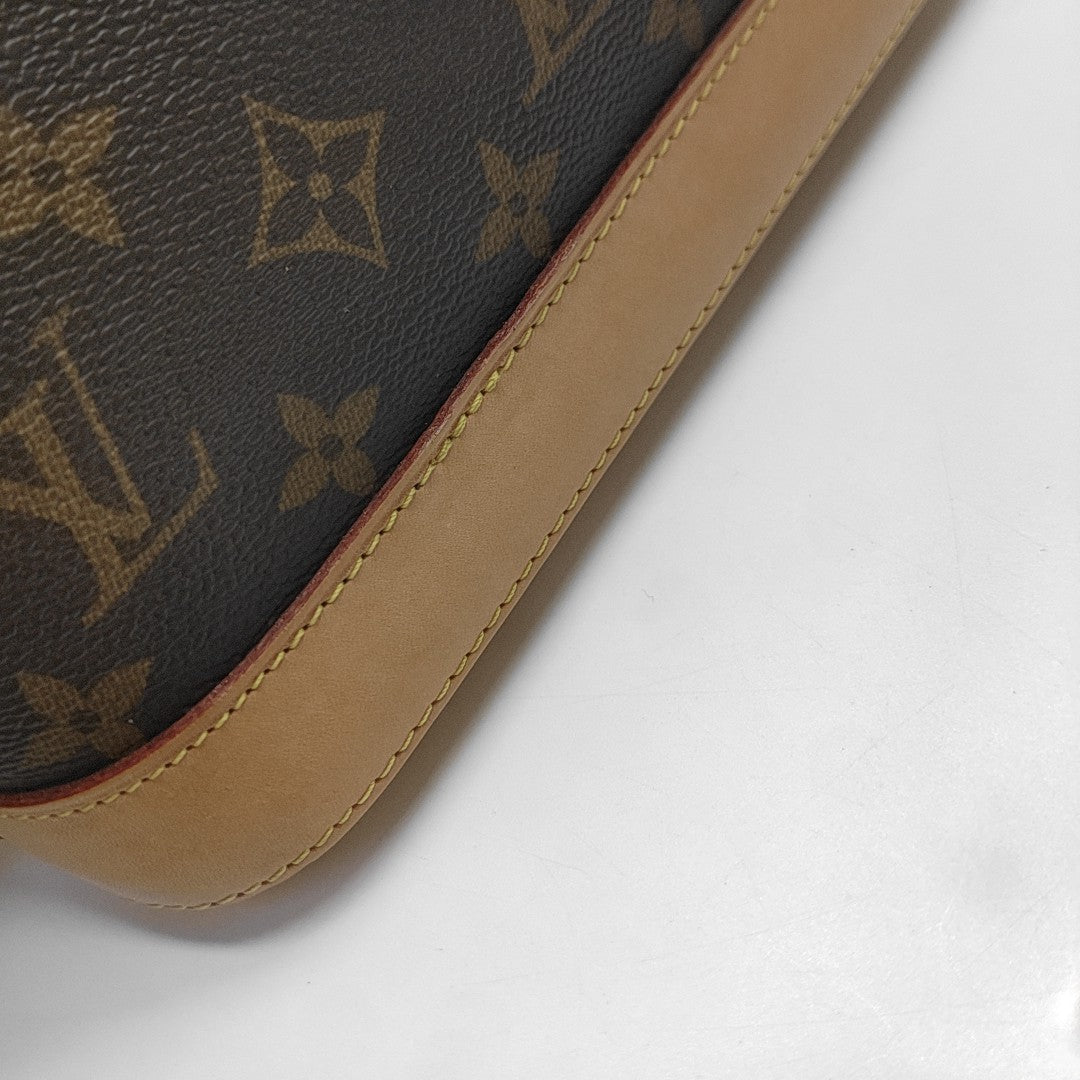 ALMA BB Monogram Coated Canvas Brown