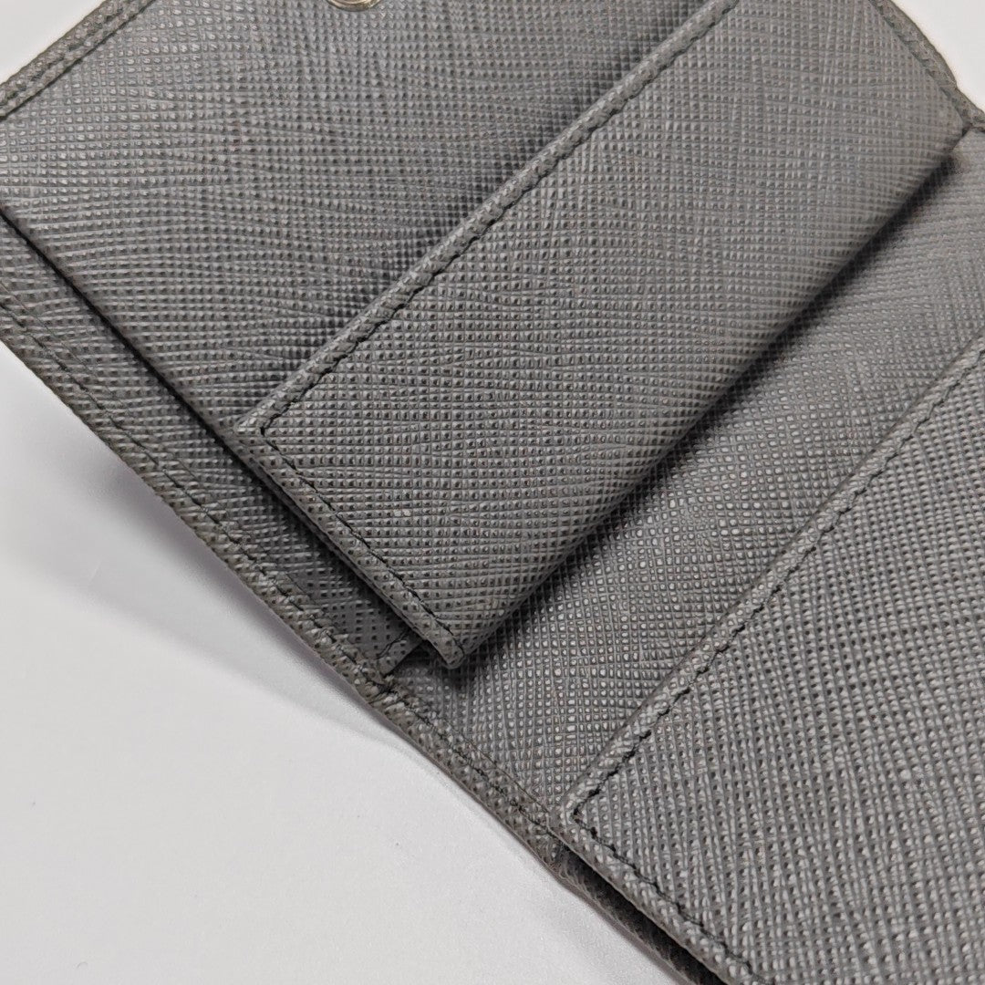 Saffiano Calfskin Wallet Gray
