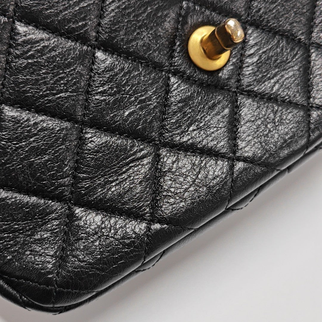Quilted Calfskin Shoulder Bag Black