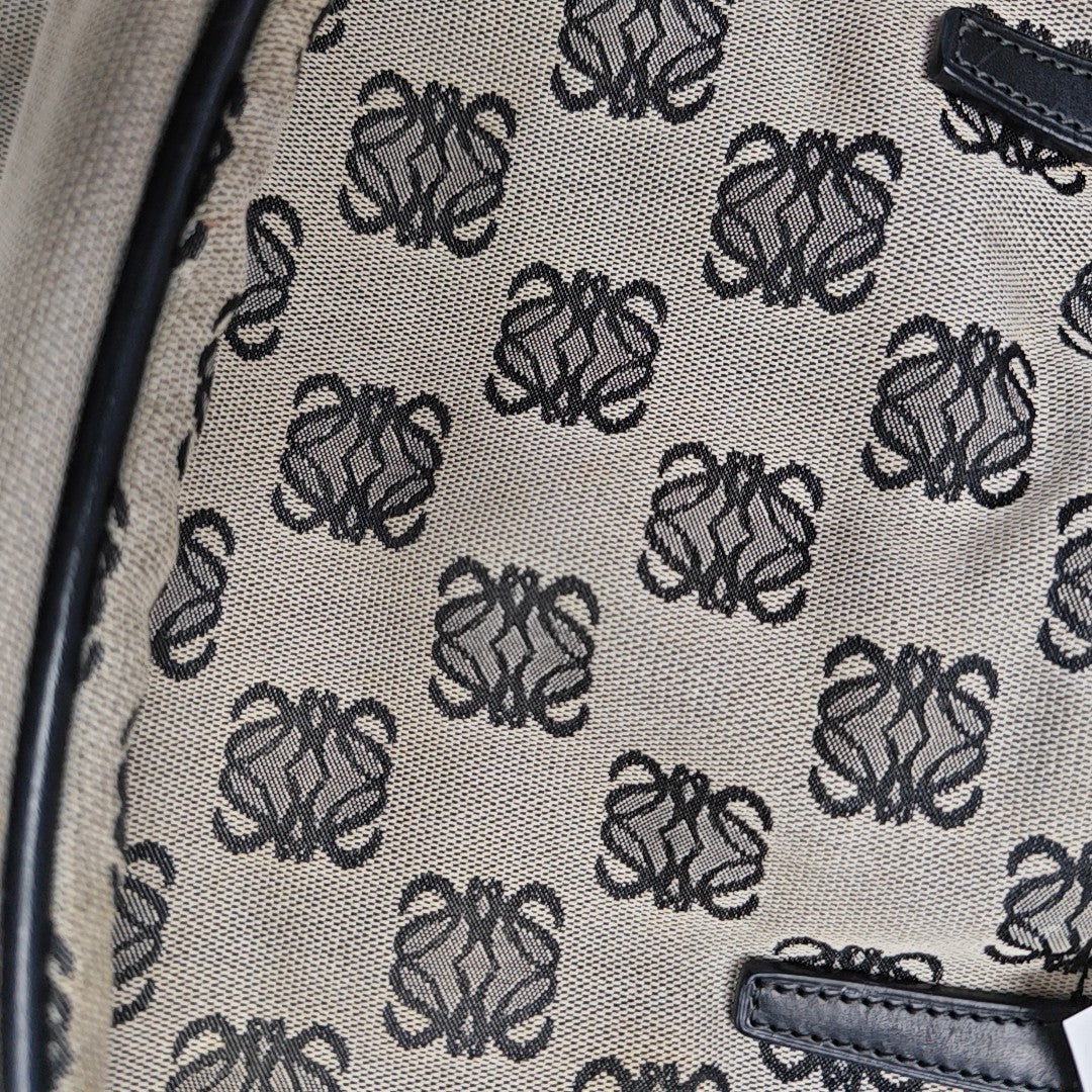 Monogram Canvas Tote Bag Gray