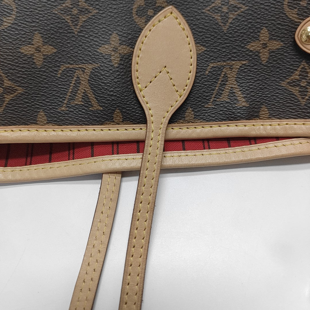 NEVERFULL MM Monogram Coated Canvas Brown