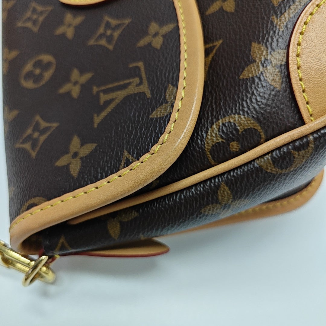 DIANE Monogram Coated Canvas Brown