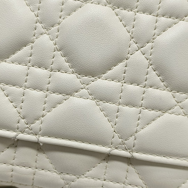 Authenticated pre-owned  My Dior Mini Cannage Lambskin White - Shoulder Bag at Looply