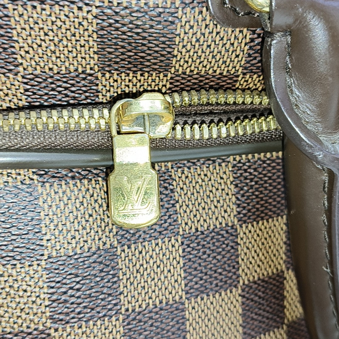ICARE Damier Ebene Coated Canvas Brown