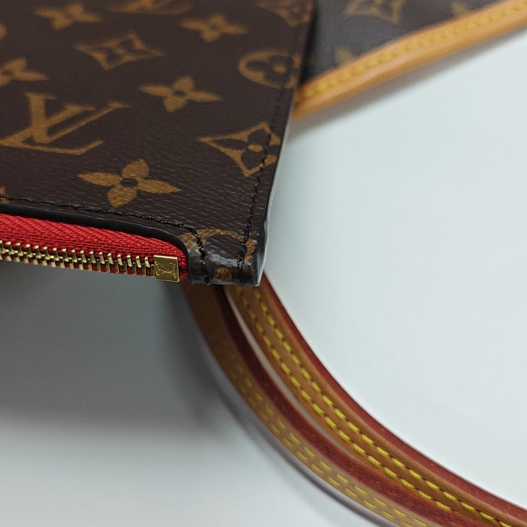 NEVERFULL MM Monogram Coated Canvas Brown