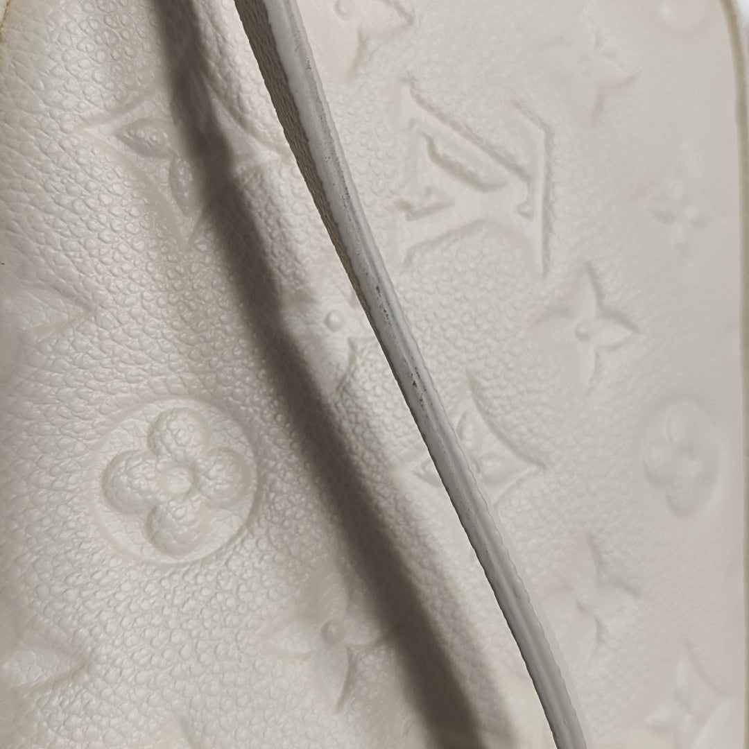Monogram Calfskin Shoulder Bag Mini Beige