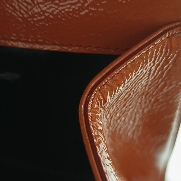 BELLE JOUR Quilted Patent Leather Orange