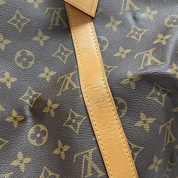 KEEPALL 50 Monogram Coated Canvas Brown