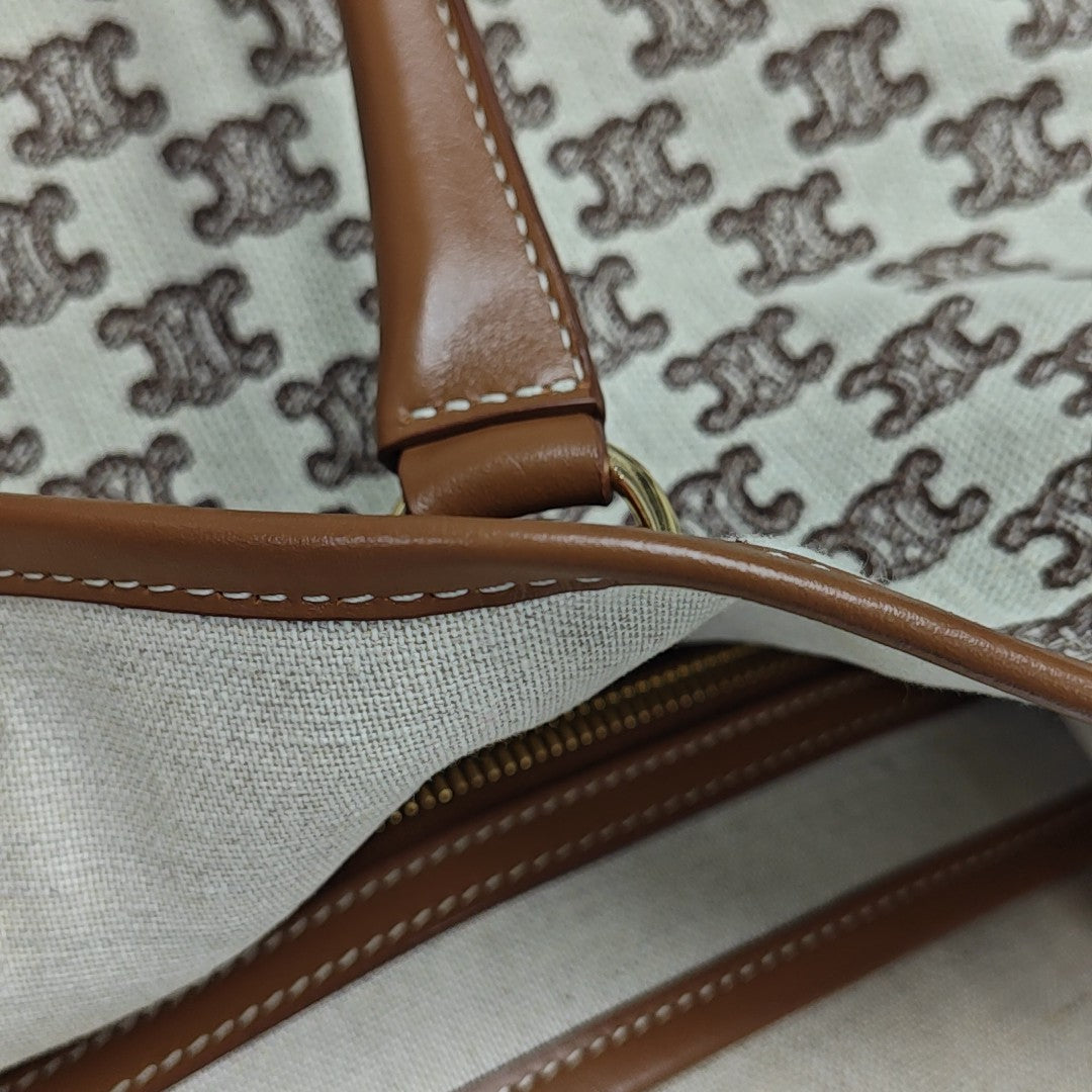 Fabric Tote Bag Brown