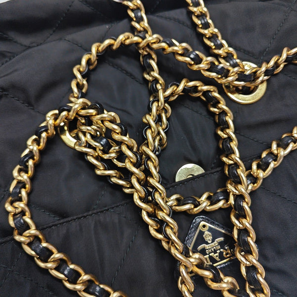 Nylon Quilted Nylon Black