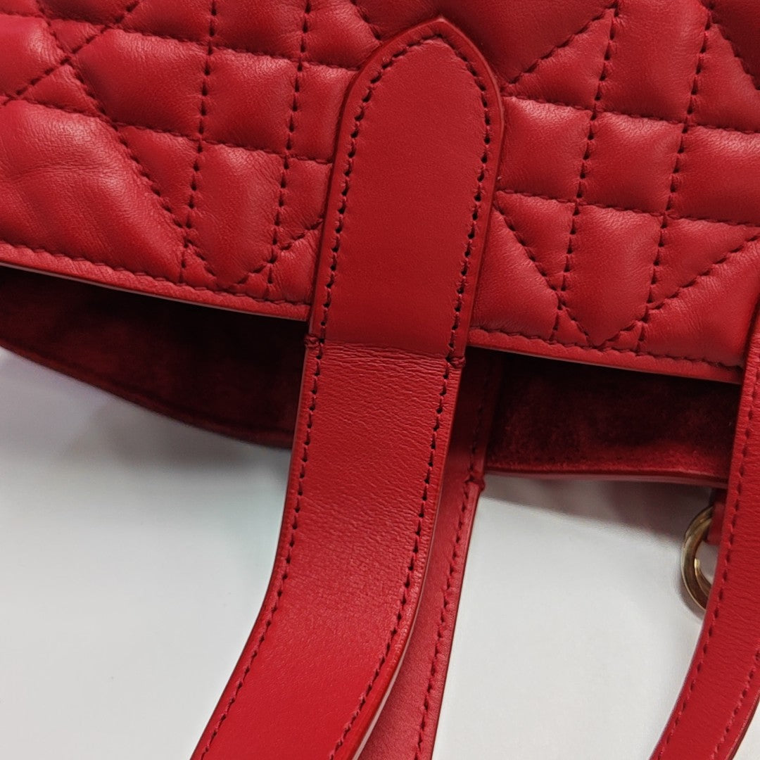 Toujours Small Cannage Calfskin Red