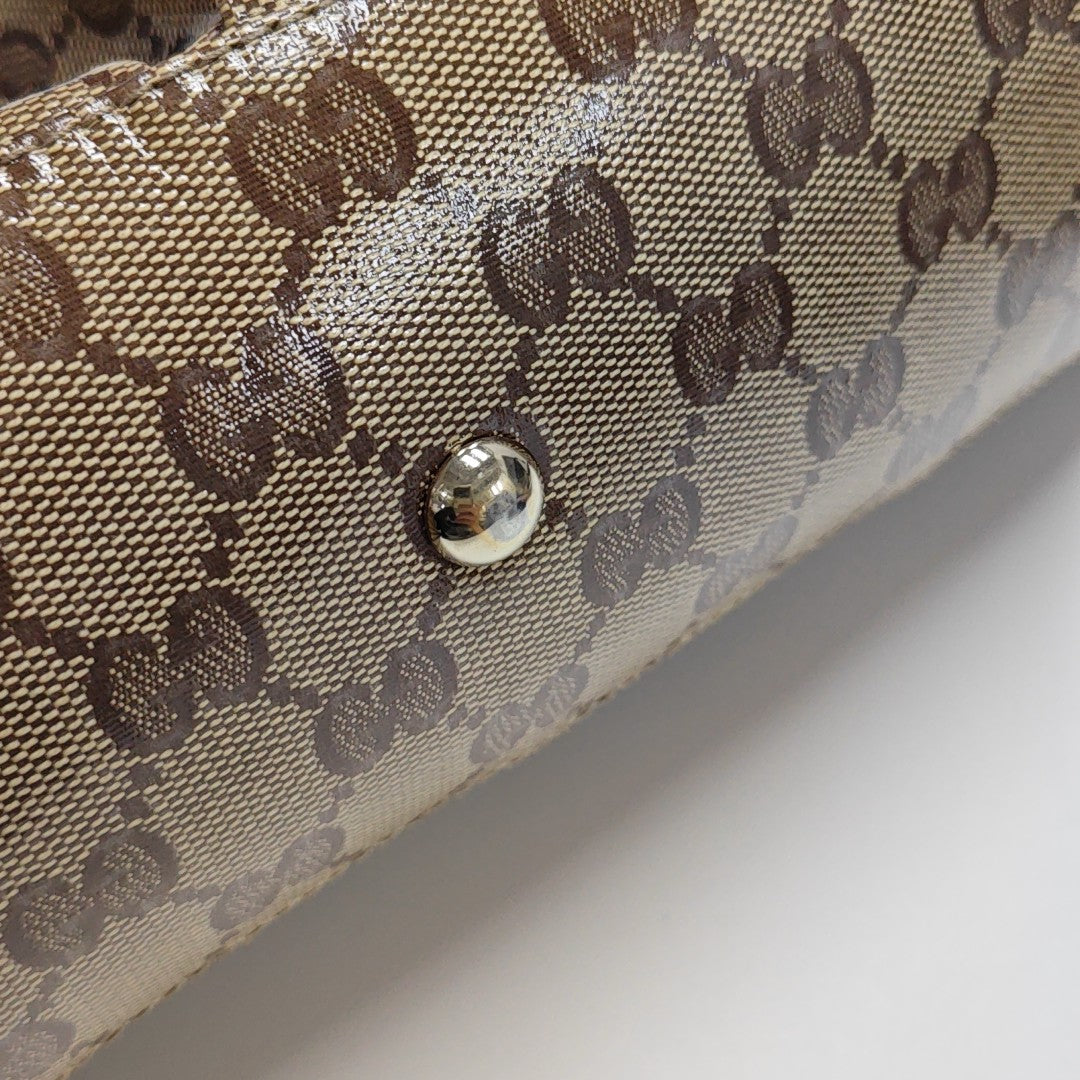 D Gold Monogram Coated Canvas Brown