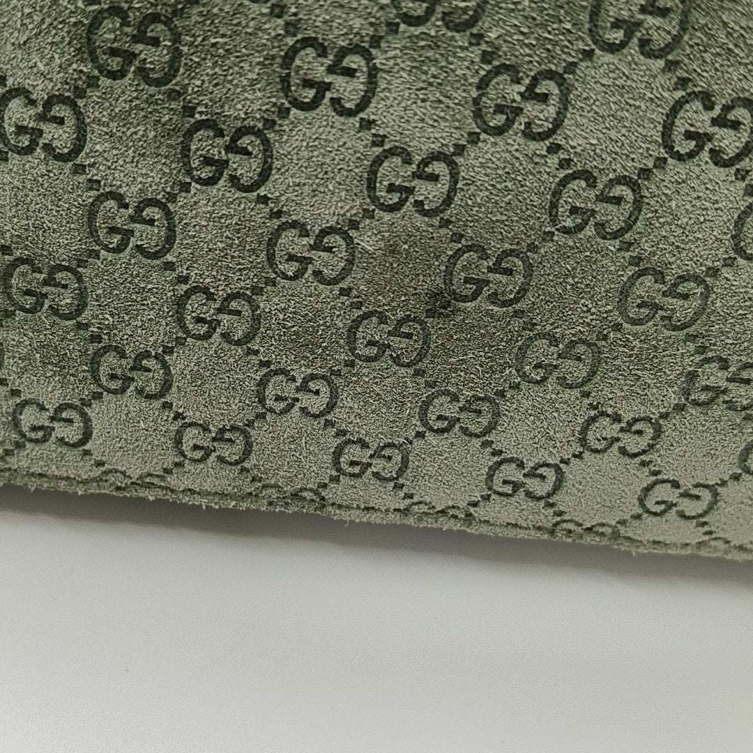 Monogram Suede Shoulder Bag Green
