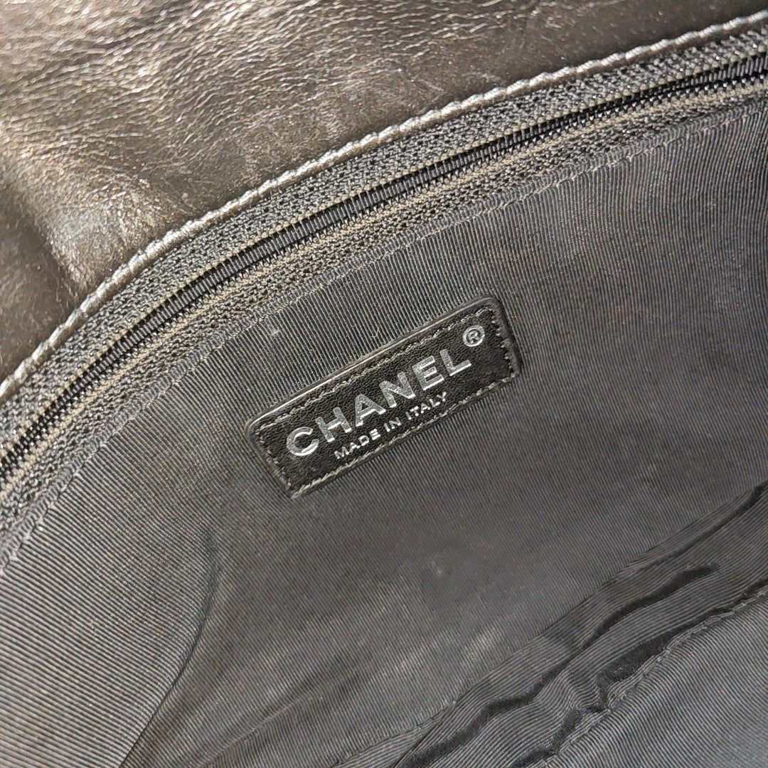 Quilted Calfskin Shoulder Bag Gray
