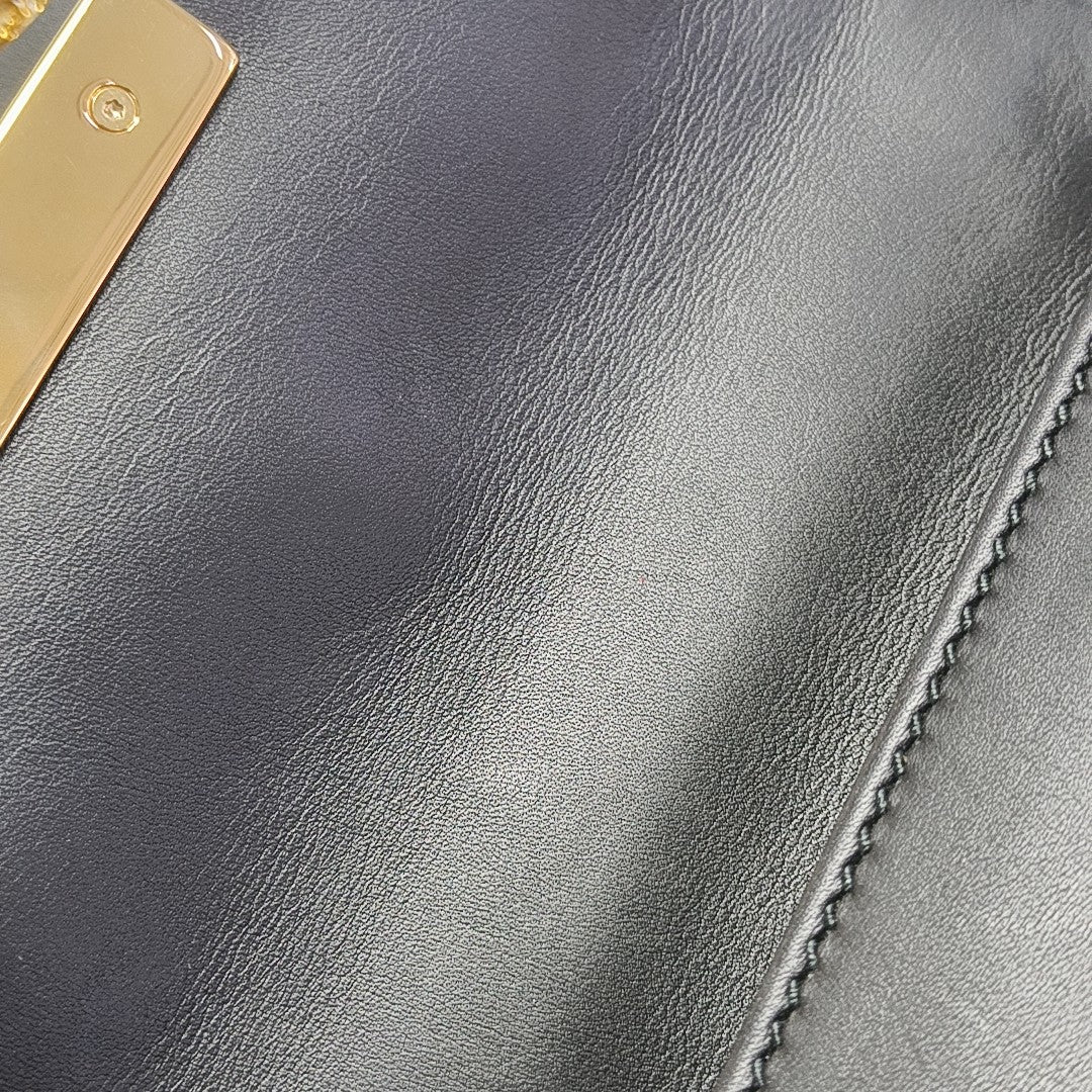 Padlock Small Calfskin Black