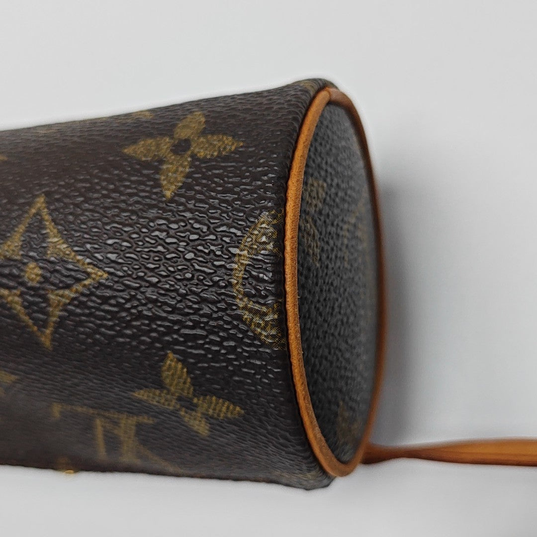 PAPILLON Mini Monogram Coated Canvas Brown