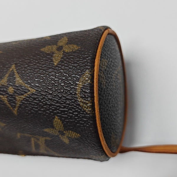 PAPILLON Mini Monogram Coated Canvas Brown
