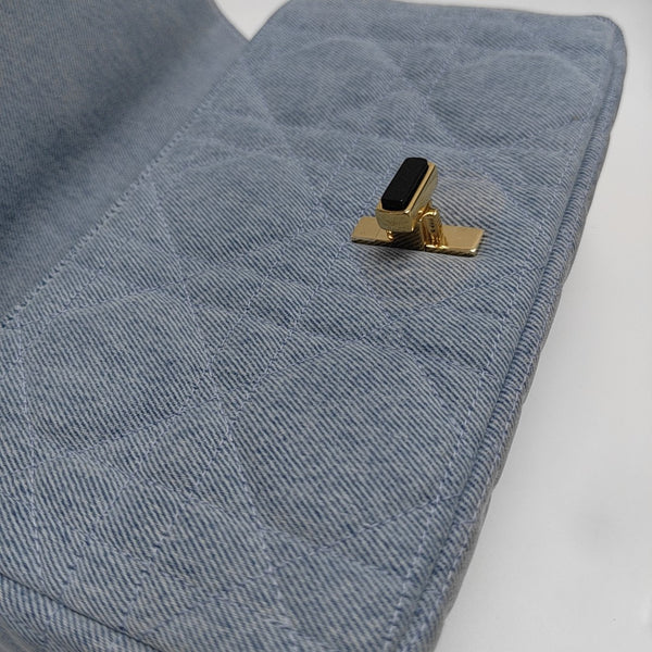 Dior Caro Medium Quilted Denim Blue