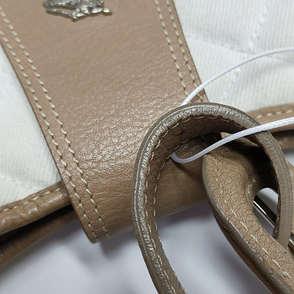 Quilted Canvas Shoulder Bag White