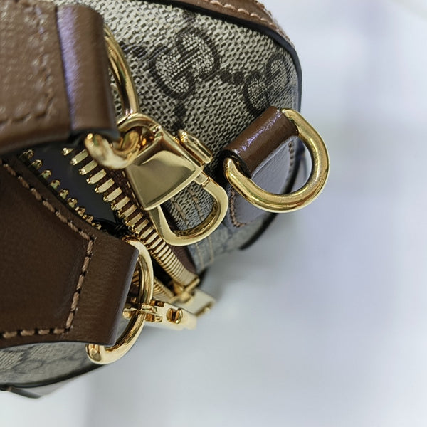 Monogram Coated Canvas Shoulder Bag Brown