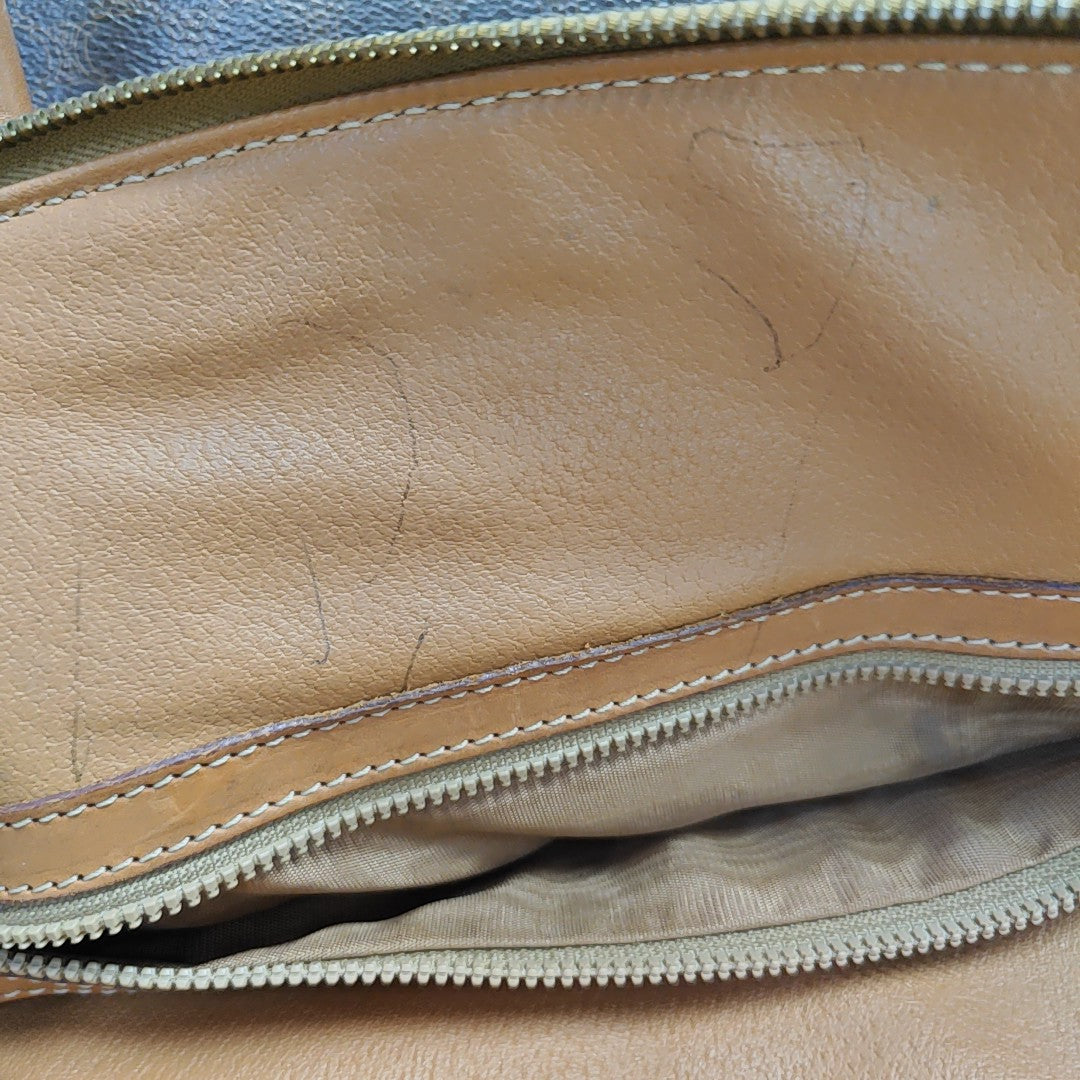 Coated Canvas Tote Bag Brown