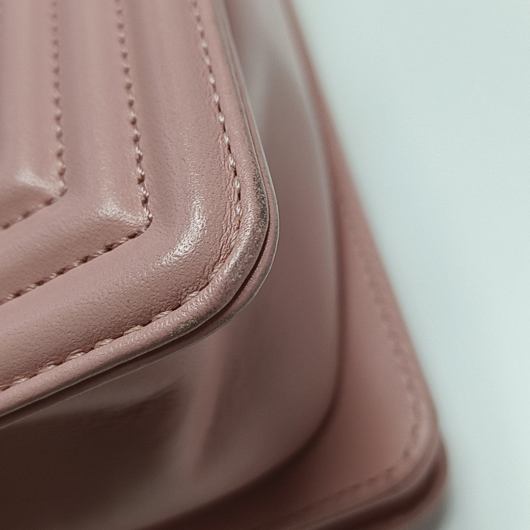 BOY CHANEL Small Quilted Calfskin Pink
