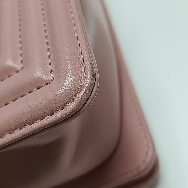 BOY CHANEL Small Quilted Calfskin Pink