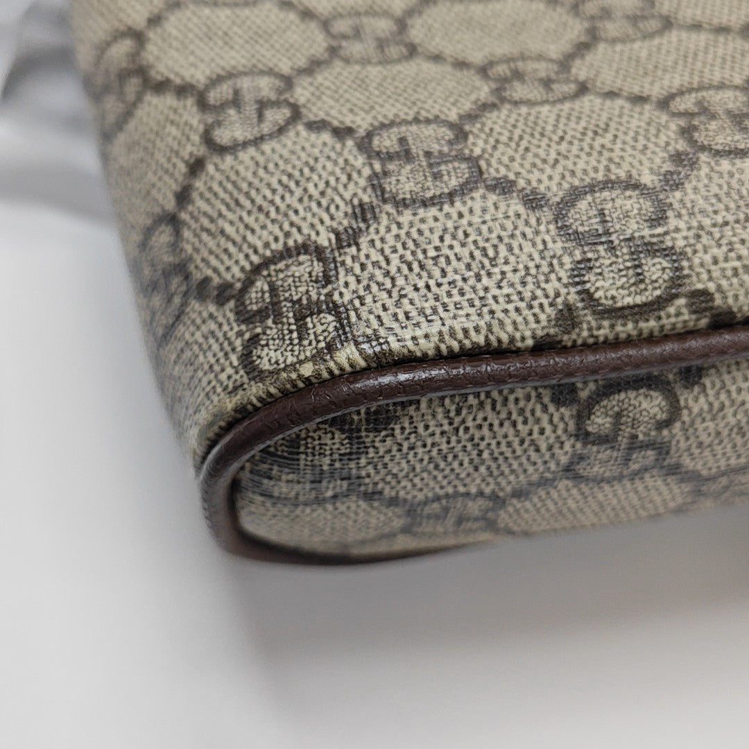 Ophidia Small Monogram Coated Canvas Beige
