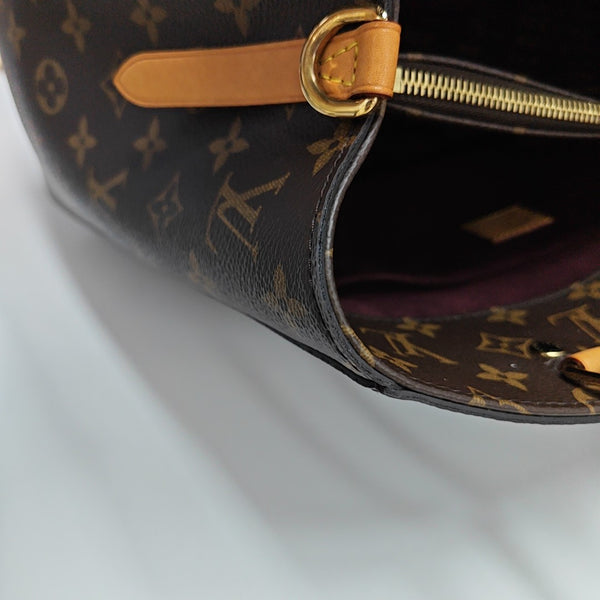 MONTAIGNE GM Monogram Coated Canvas Brown